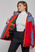 Оптом Горнолыжная куртка женская зимняя большого размера красного цвета 2272-3Kr в Екатеринбурге, фото 14