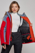 Оптом Горнолыжная куртка женская зимняя большого размера красного цвета 2272-3Kr в Екатеринбурге, фото 15