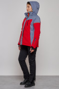 Оптом Горнолыжная куртка женская зимняя большого размера красного цвета 2272-3Kr в Казани, фото 20