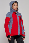 Оптом Горнолыжная куртка женская зимняя большого размера красного цвета 2272-3Kr в Екатеринбурге, фото 16