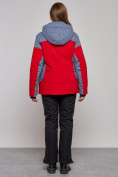Оптом Горнолыжная куртка женская зимняя большого размера красного цвета 2272-3Kr в Екатеринбурге, фото 5