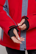 Оптом Горнолыжная куртка женская зимняя большого размера красного цвета 2272-3Kr в Екатеринбурге, фото 9