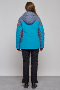 Оптом Горнолыжная куртка женская зимняя большого размера синего цвета 2272-3S в Казани, фото 17