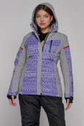 Оптом Горнолыжная куртка женская зимняя фиолетового цвета 2272F, фото 11