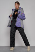 Оптом Горнолыжная куртка женская зимняя фиолетового цвета 2272F, фото 6