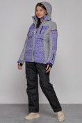 Оптом Горнолыжная куртка женская зимняя фиолетового цвета 2272F, фото 9