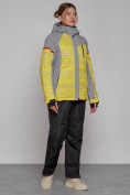 Оптом Горнолыжная куртка женская зимняя желтого цвета 2272J, фото 11