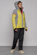 Оптом Горнолыжная куртка женская зимняя желтого цвета 2272J в Самаре, фото 14