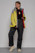 Оптом Горнолыжная куртка женская зимняя желтого цвета 2272J в Ярославле, фото 7