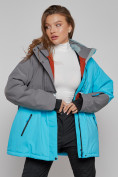 Оптом Горнолыжная куртка женская зимняя большого размера голубого цвета 2278Gl в Екатеринбурге, фото 20