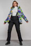 Оптом Горнолыжная куртка женская зимняя большого размера разноцветные 2278Rz в Екатеринбурге, фото 16