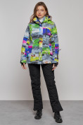 Оптом Горнолыжная куртка женская зимняя большого размера разноцветные 2278Rz в Екатеринбурге, фото 17