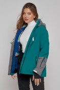 Оптом Горнолыжная куртка женская зимняя большого размера темно-зеленого цвета 2278TZ в Екатеринбурге, фото 17