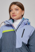 Оптом Горнолыжная куртка женская зимняя большого размера фиолетового цвета 2282-1F в Екатеринбурге, фото 12