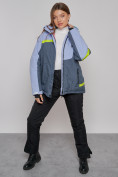 Оптом Горнолыжная куртка женская зимняя большого размера фиолетового цвета 2282-1F в Екатеринбурге, фото 16