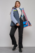 Оптом Горнолыжная куртка женская зимняя большого размера фиолетового цвета 2282-1F в Екатеринбурге, фото 18