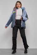 Оптом Горнолыжная куртка женская зимняя большого размера фиолетового цвета 2282-1F в Екатеринбурге, фото 19