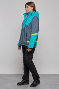 Оптом Горнолыжная куртка женская зимняя большого размера голубого цвета 2282-1Gl в Екатеринбурге, фото 3