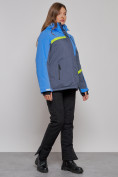 Оптом Горнолыжная куртка женская зимняя большого размера синего цвета 2282-1S в Екатеринбурге, фото 18