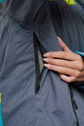 Оптом Горнолыжная куртка женская зимняя большого размера зеленого цвета 2282-1Z в Екатеринбурге, фото 14