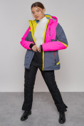 Оптом Горнолыжная куртка женская зимняя розового цвета 2282R в Екатеринбурге, фото 19