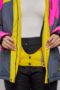 Оптом Горнолыжная куртка женская зимняя розового цвета 2282R в Екатеринбурге, фото 9