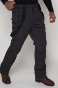 Оптом Полукомбинезон брюки горнолыжные мужские черного цвета 2284Ch в Казани, фото 8