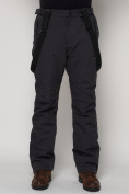 Оптом Полукомбинезон брюки горнолыжные мужские черного цвета 2284Ch в Екатеринбурге, фото 6