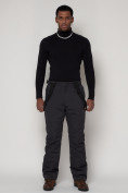 Оптом Полукомбинезон брюки горнолыжные мужские черного цвета 2284Ch в Екатеринбурге, фото 13