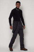 Оптом Полукомбинезон брюки горнолыжные мужские черного цвета 2284Ch в Екатеринбурге, фото 15
