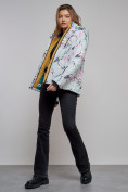 Оптом Горнолыжная куртка женская зимняя бирюзового цвета 2302-1Br в Казани, фото 13