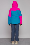 Оптом Горнолыжная куртка женская зимняя розового цвета 2302-1R, фото 12