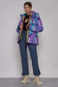 Оптом Горнолыжная куртка женская зимняя фиолетового цвета 2302-2F, фото 7