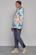Оптом Горнолыжная куртка женская зимняя голубого цвета 2302-2Gl в Казани, фото 10