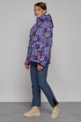 Оптом Горнолыжная куртка женская зимняя синего цвета 2302-2S в Казани, фото 10