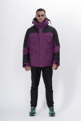 Оптом Горнолыжная куртка MTFORCE мужская фиолетового цвета 2302F