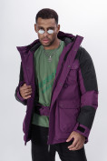 Оптом Горнолыжная куртка MTFORCE мужская фиолетового цвета 2302F в Казани, фото 18