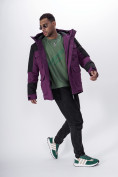 Оптом Горнолыжная куртка MTFORCE мужская фиолетового цвета 2302F в Казани, фото 14