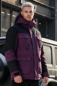 Оптом Горнолыжная куртка MTFORCE мужская фиолетового цвета 2302F, фото 4