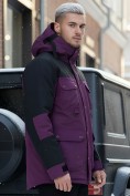 Оптом Горнолыжная куртка MTFORCE мужская фиолетового цвета 2302F, фото 3
