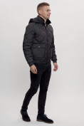 Оптом Куртка классическая стеганная мужская черного цвета 2303Ch в Казани, фото 6