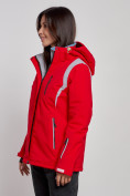 Оптом Горнолыжная куртка женская зимняя красного цвета 2305Kr в Екатеринбурге, фото 2