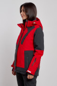Оптом Горнолыжная куртка женская зимняя красного цвета 2306Kr в Екатеринбурге, фото 2