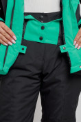 Оптом Горнолыжная куртка женская зимняя зеленого цвета 2306Z в Екатеринбурге, фото 7
