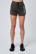 Оптом Спортивные женские шорты хаки цвета 212308Kh в Перми, фото 4