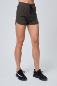 Оптом Спортивные женские шорты хаки цвета 212308Kh в Перми, фото 6