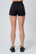 Оптом Спортивные женские шорты черного цвета 212308Ch, фото 9