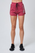 Оптом Спортивные женские шорты розового цвета 212308R в Перми, фото 6