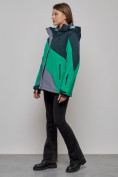 Оптом Горнолыжная куртка женская зимняя большого размера черного цвета 2308Ch в Екатеринбурге, фото 12