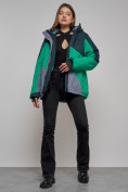 Оптом Горнолыжная куртка женская зимняя большого размера черного цвета 2308Ch в Екатеринбурге, фото 9